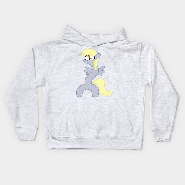 Derpy Muffin Wiggle Worm Kids Hoodie by SodaPopBlast